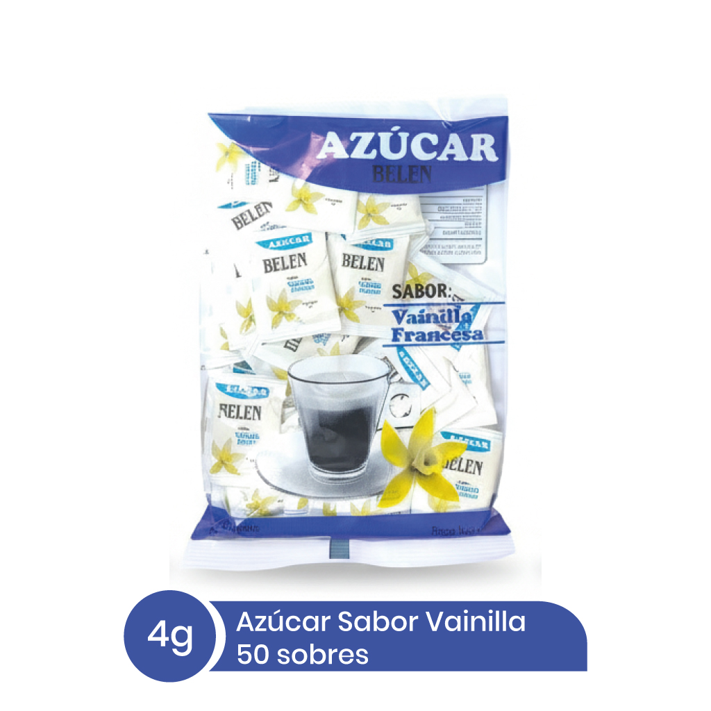 Azúcar Belen Sabor Vainilla 50 sobres 4g
