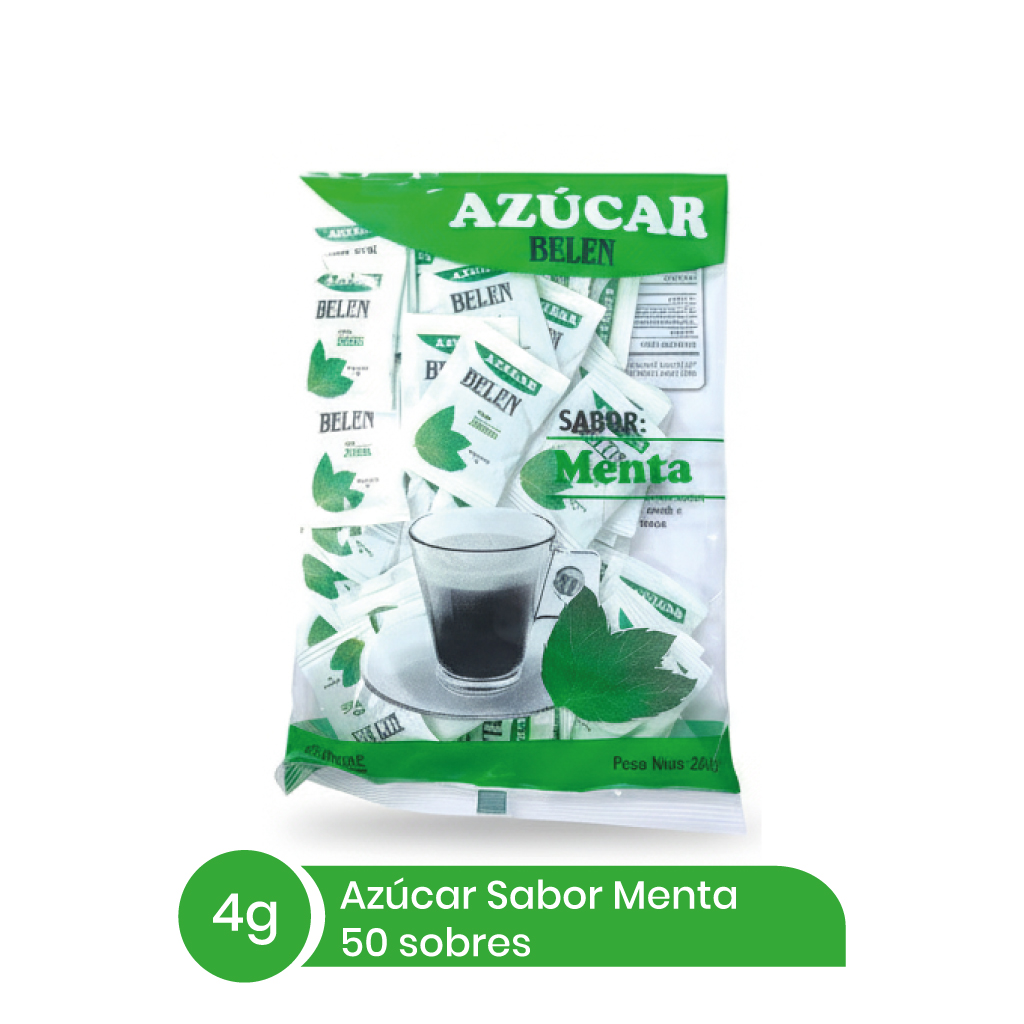 Azúcar Belen Sabor Menta 50 sobres 4g
