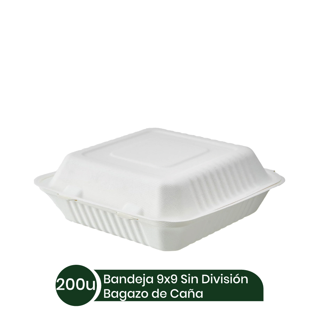 Bandeja 9x9 S/D BIOBELEN 4x50 unid Bagazo Caña