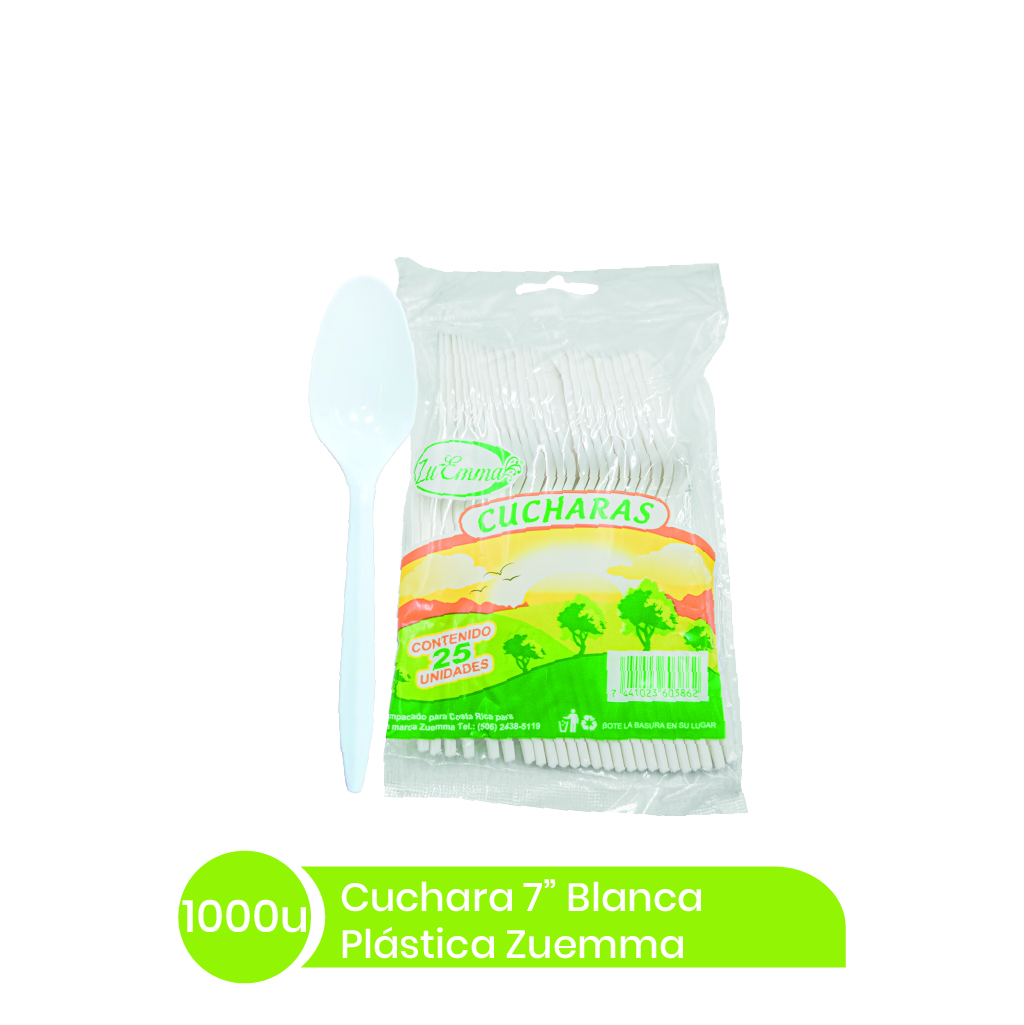 Cuchara #7 ZuEmma Plast Blanca