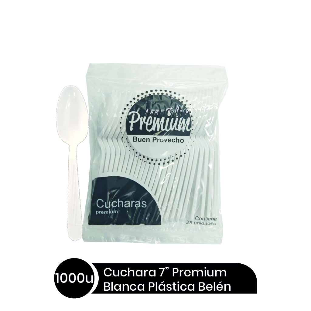 Cuchara #7 EB PREMIUM BUEN PROVECHO Plast Blanca