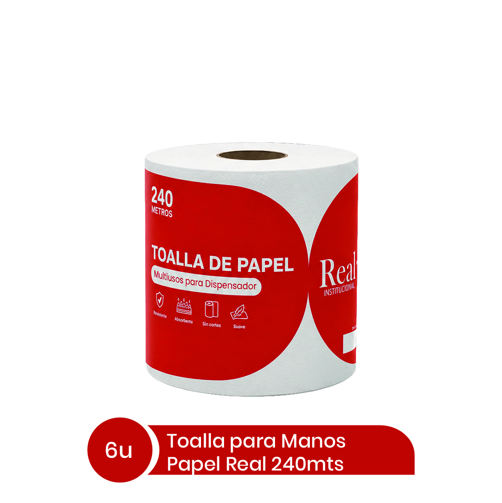 Paq.Toalla para manos Real 240m Blanca