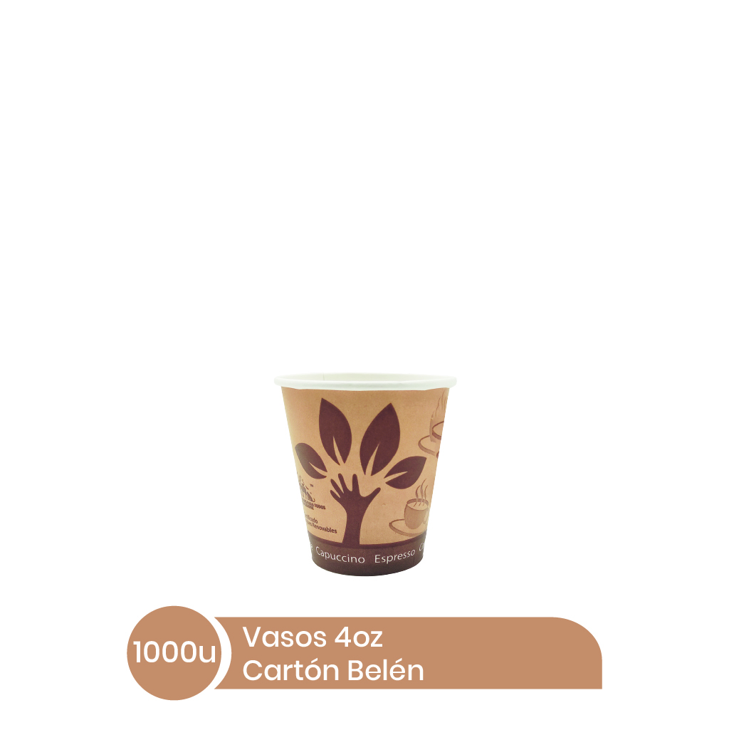 Vasos #4 S/A Belen Carton 40x25unid
