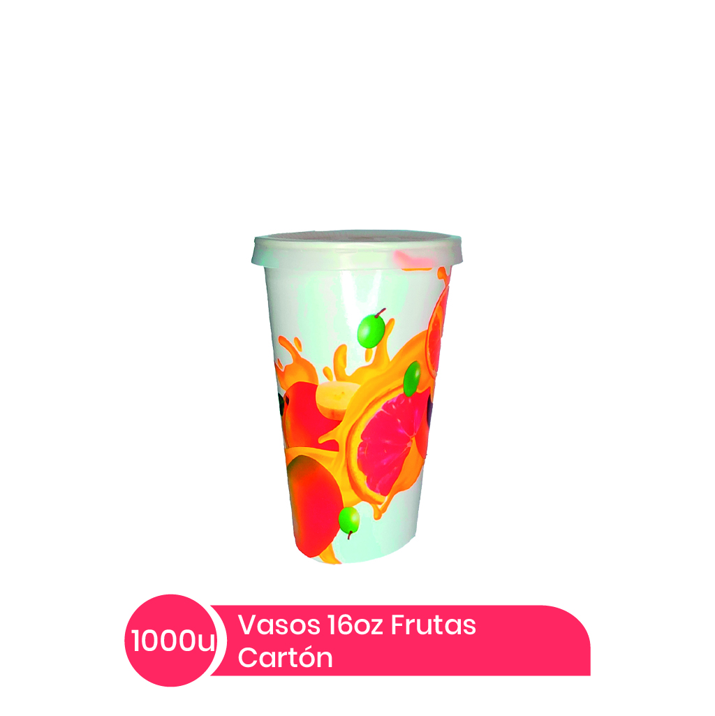 Vasos #16 EB Frutas Carton 40x25 unid