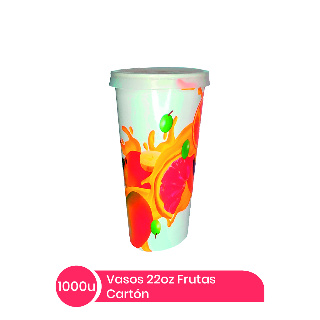 Vasos #22 EB Frutas Carton 40x25 unid