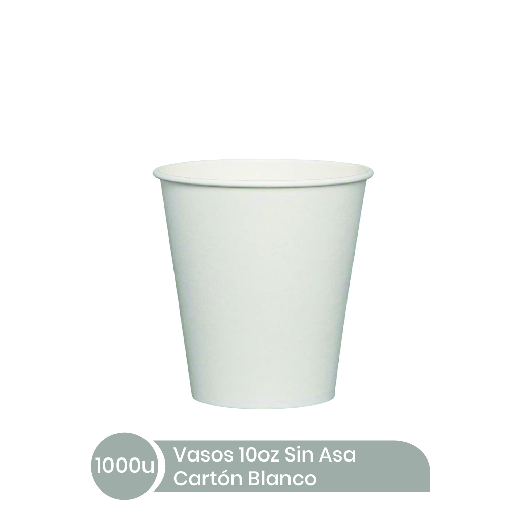 Vasos #10 Hot Blanco Carton 20X50 unid