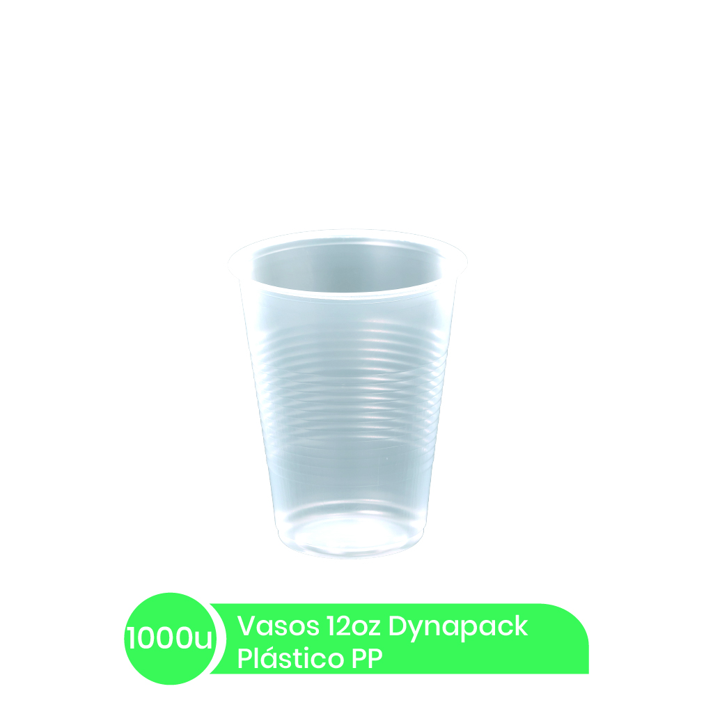 Vasos #12 Dynapack PP Transp 40x25 unid