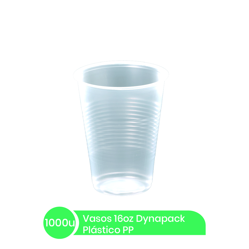 Vasos #16 Dynapack PP Transp 40x25 unid