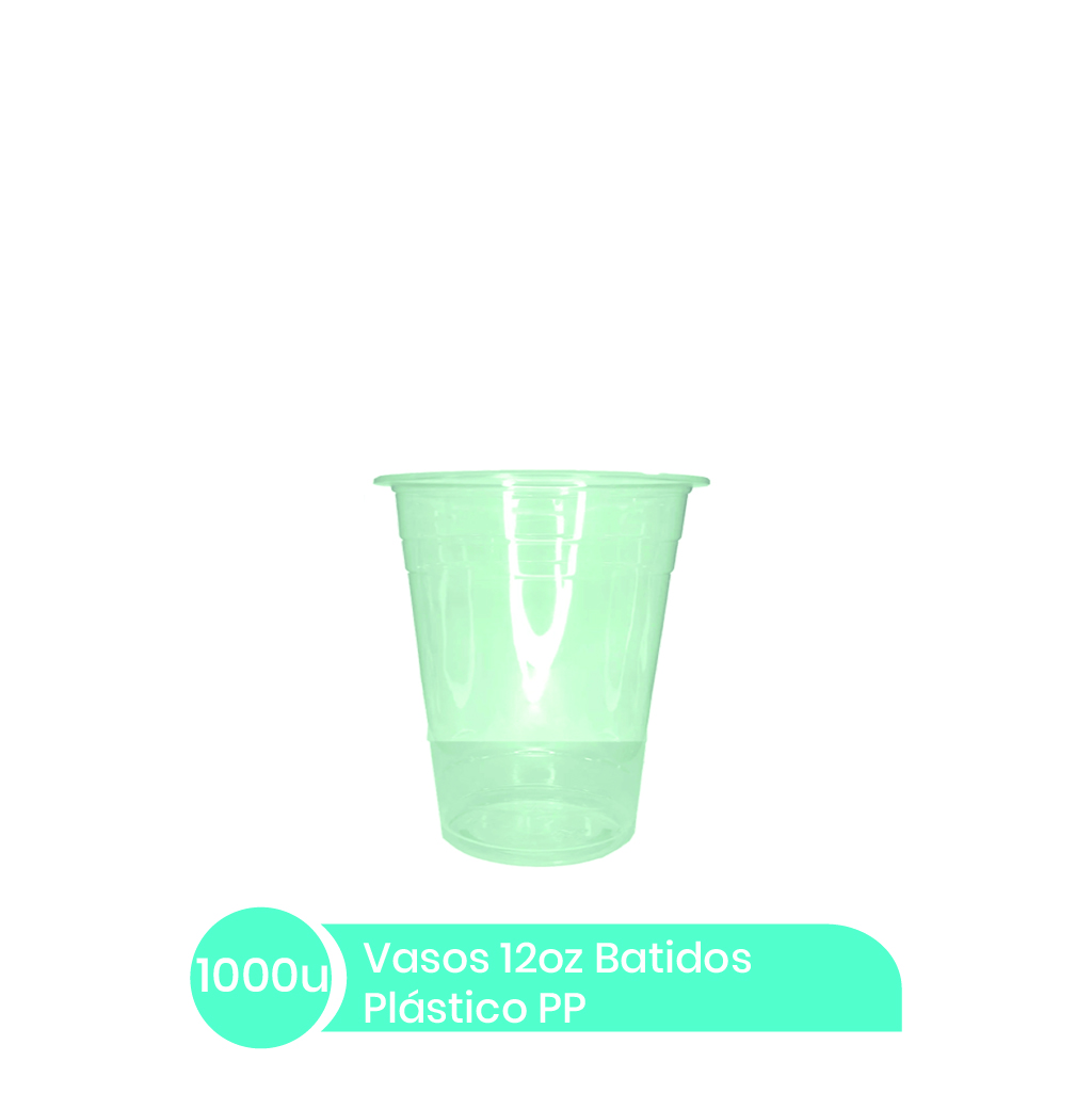 Vasos #12 Trans PP Batidos EB 20x50 unid 350 ml