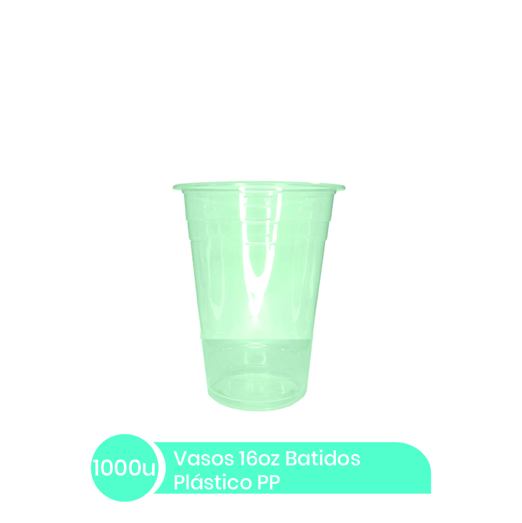 Vasos #16 Trans PP Batidos EB 20x50 unid 500 ml